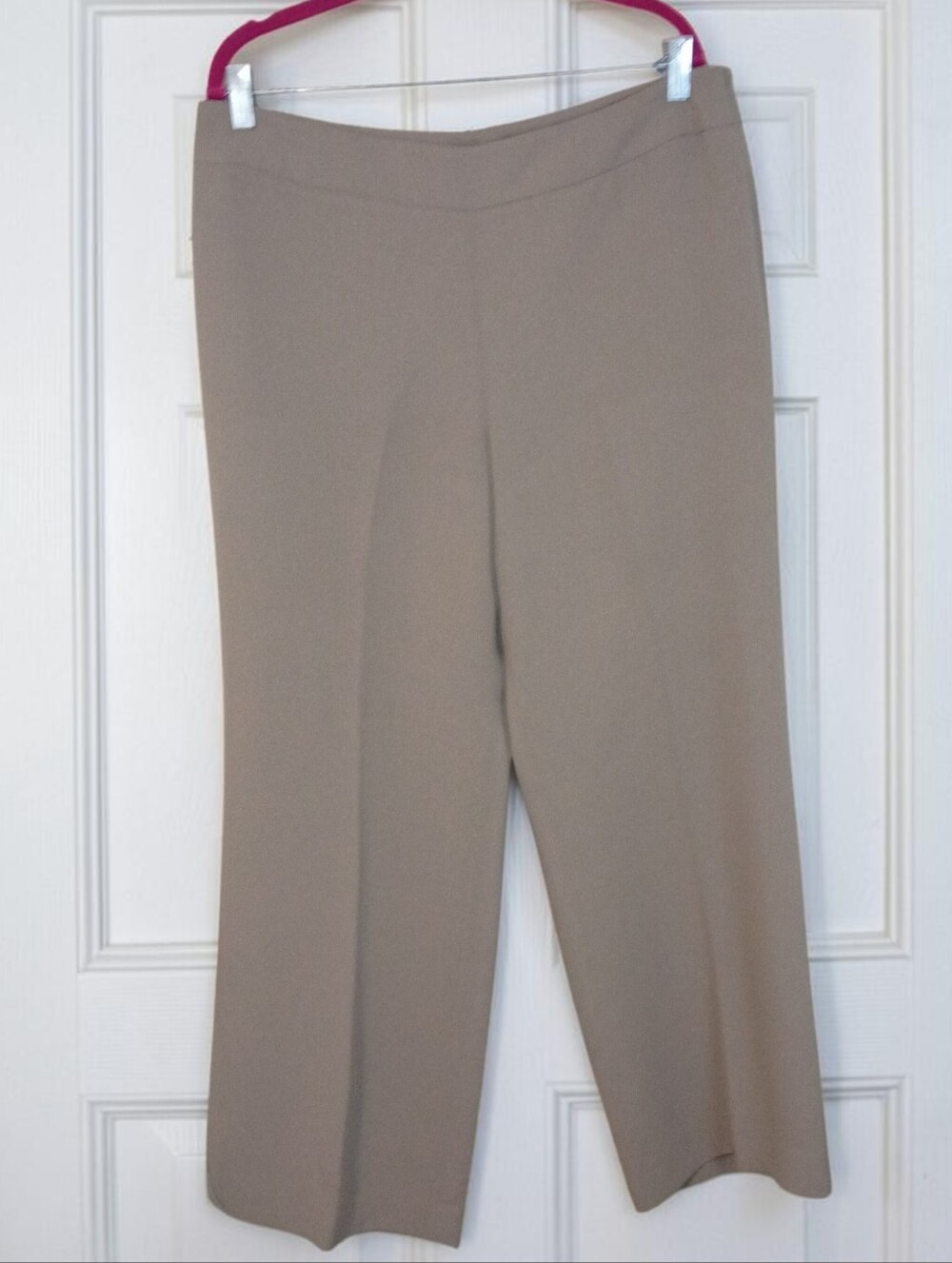 Talbots Women's Wide-Leg Dress Pants in Taupe Size 16L